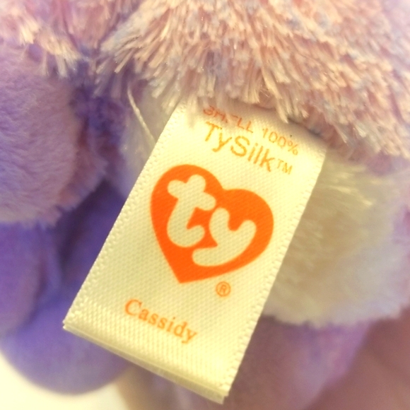 NWT Ty Beanie Boo Purple Cassidy the Kitty Cat Plush Toy - Picture 8 of 10